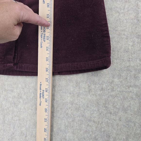Maurices Burgundy Corduroy Button-Front Mini Skirt - Picture 7 of 8